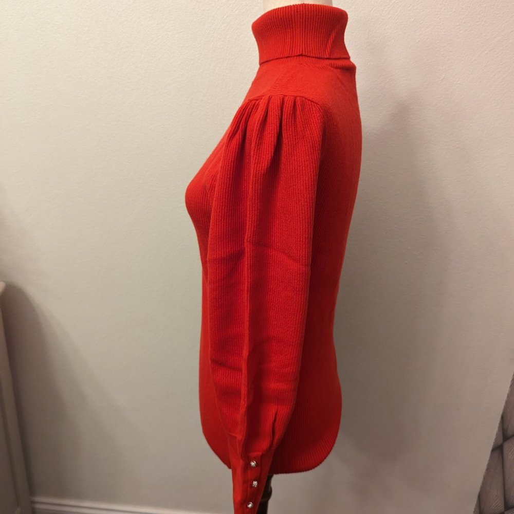 Ann Taylor Jeweled Cuff Balloon Sleeve Sweater - Picture 10 of 11